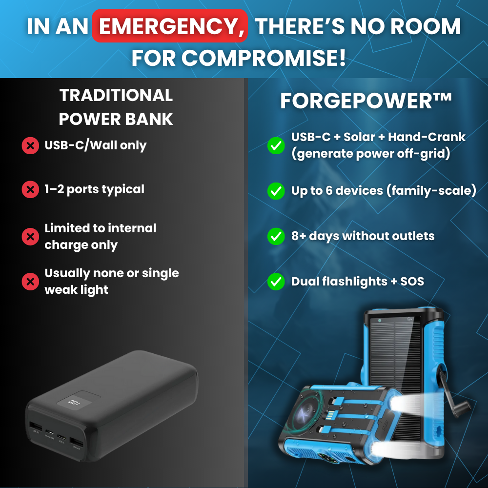 ForgePower™ Wireless Solar Power Bank