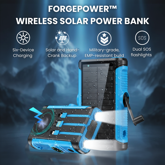 ForgePower™ Wireless Solar Power Bank